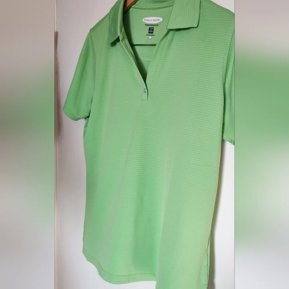Pebble Beach Women's Golf Polo in Fresh Green - Picture 3 of 4